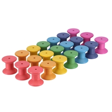 TickiT Rainbow Wooden Spools - Pack of 21